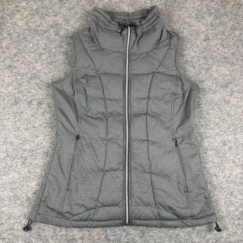 Athleta Vistaline Vest Full Zip Adjustable 964366 Mineral Gray Womens Medium M